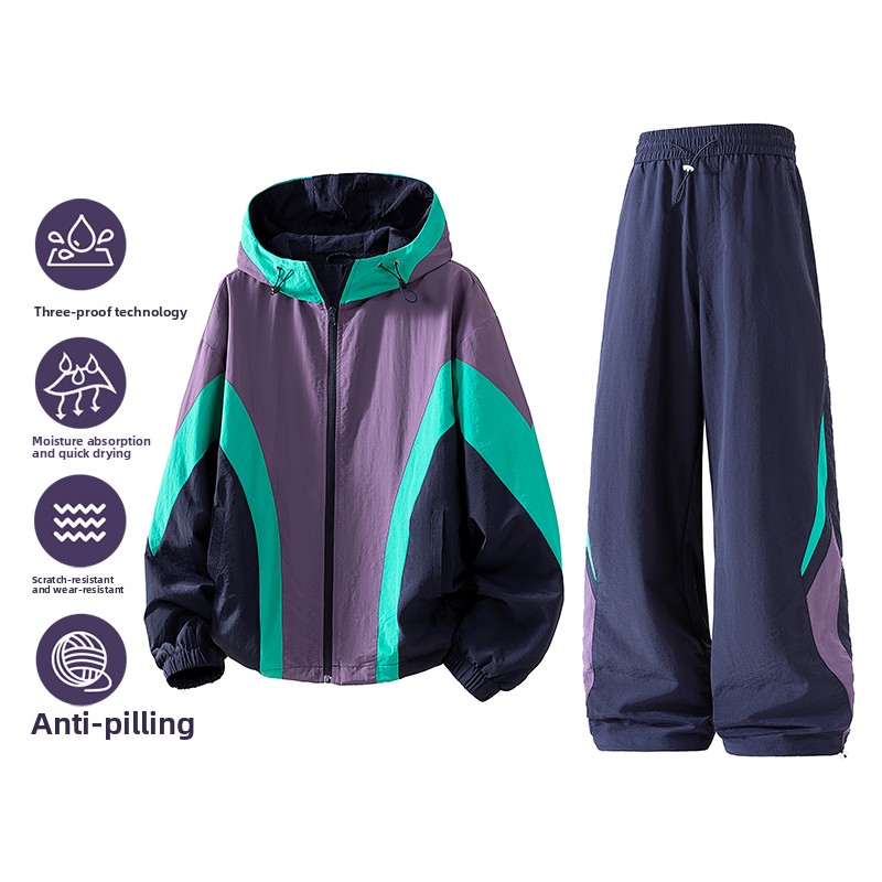 Outdoor Sports Outfit - Nowy dwuczęściowy męski zestaw kurtki na