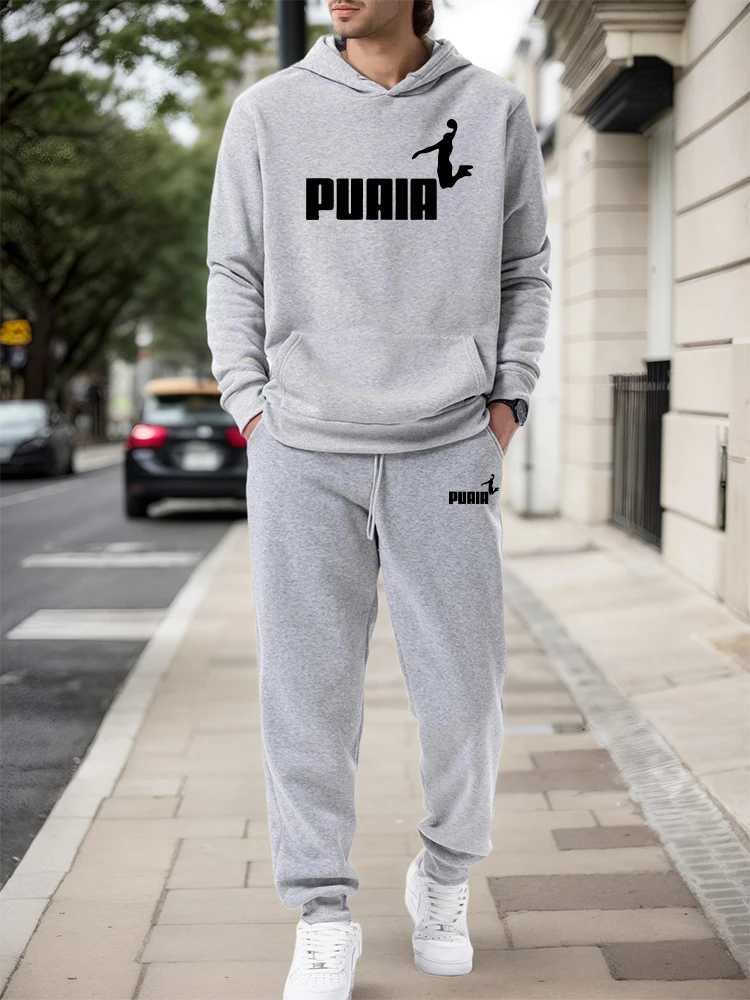 Outdoor Sports Outfit - Męski Zestaw/Bluza z Kapturem/Spodnie 2026 Jesień