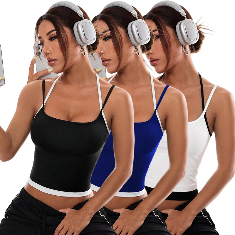 Outdoor Sport News - Damskie seksowne obcisłe topy typu halter