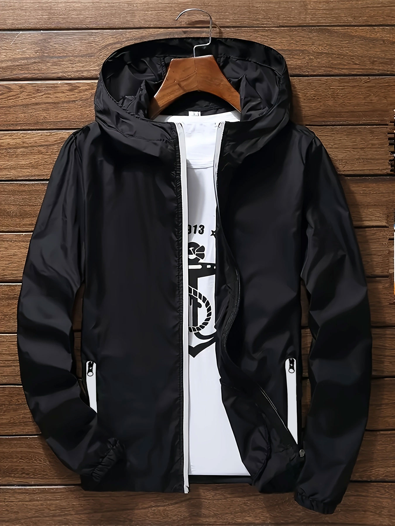 Outdoor Sport Windbreaker - Męska, lekka kurtka wiatrówka premium z